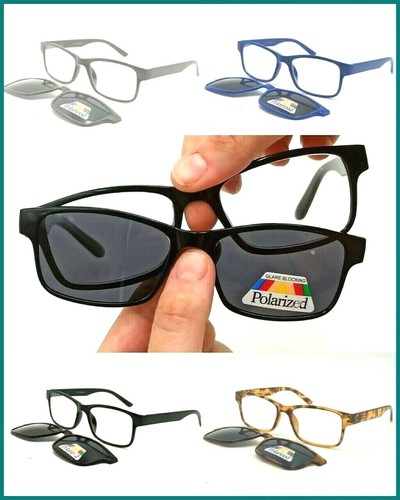 Occhiali da sole lettura uomo donna vista lenti graduate con clip on 1,5 2  2,5 2 | eBay