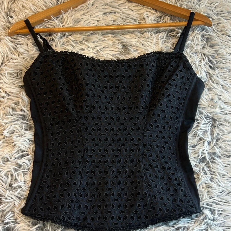 Corsé Bustier On Gossamer con ojales negros Foto 2 de 4