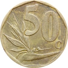 2005 50 Cents South Africa Coin Xhosa Legend uMzantsi Afrika (MO1040-)