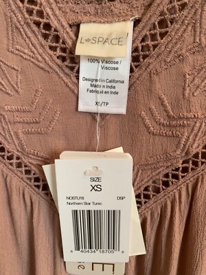 L SPACE BY MONICA WISE TUNIC TOP TAUPE NORTHERN SEA SIZE XS NWT | eBay