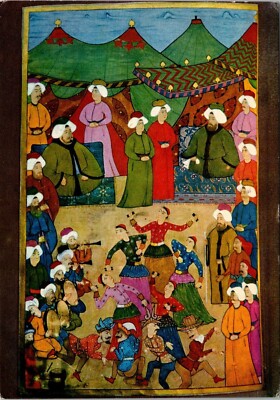 Palace, Miniature 17th Century Topkapi Palace Museum Istanbul Turkey Postcard 