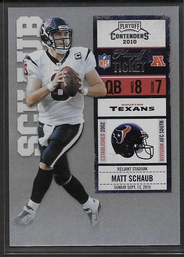 Matt Schaub #39 2010 Playoff Contenders card