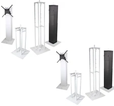 2x ProX XT-FLEXTOTEMTV Flex TotemTV 3'to6' Height Adjustable Totem Stand TVMount