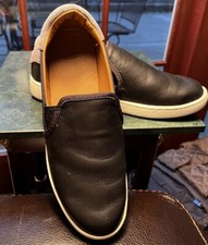 UGG CAS Leather Sneaker Women  s 7.Black 1019108 Slip On. List 98 DSW