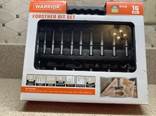 NEW NIB Warrior Forstner Bit Set For Wood 16 Piece 57476
