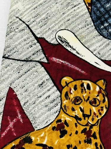 World Wildlife Fund WWF Animal Tie Silk Elephant Giraffe Leopard Lemur 57L - Picture 2 of 6