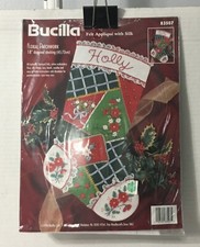  43 Bucilla Floral Patchwork Felt Applique Stocking Kit 83507 - 18"