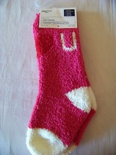 New Gapkids Girl's 1 pair Cozy Socks. One size pink/white color