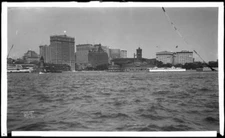 Manhattan NY Battery park harbor view showing yacht landings C- 1900 Old Photo