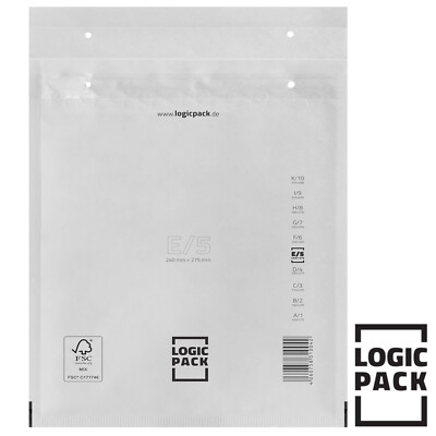 Luftpolstertaschen Logic Pack Versandtaschen A1 B2 C3 D4 E5 F6 G7 H8 Weiß
