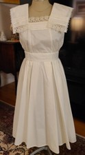 1980s White Gunne Sax by Jessica McClintock Dress - rare wrap around style small