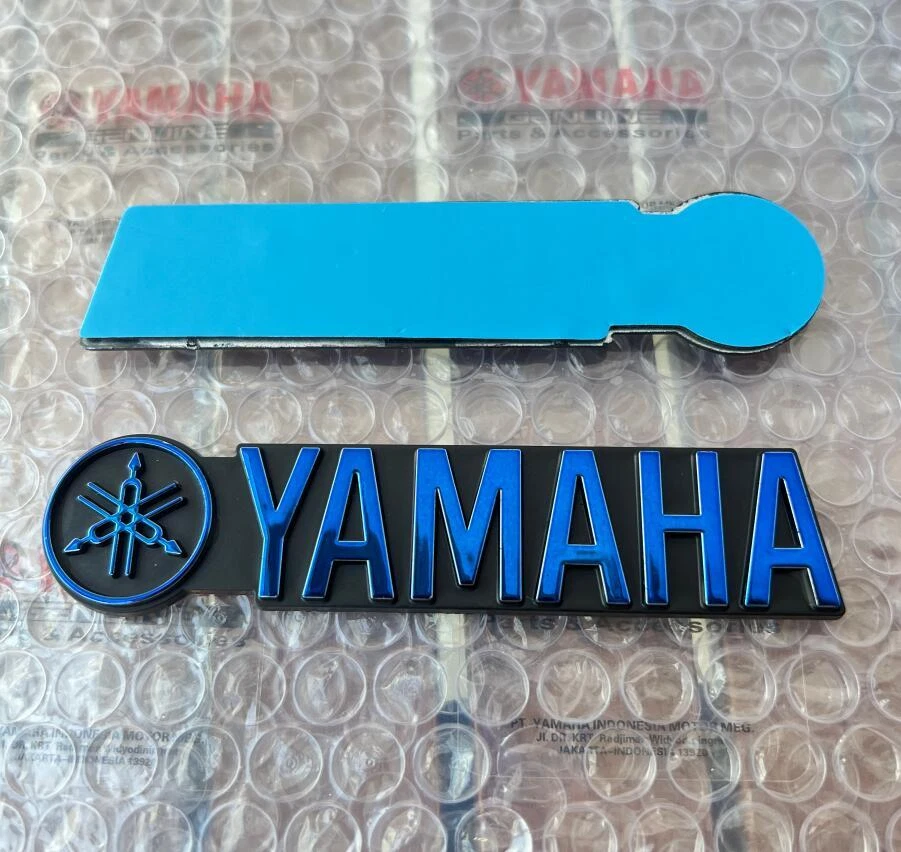 Carenado de tanque de combustible azul de 12 cm para guardabarros emblemas calcomanía pegatina para Yamaha 2x Foto 4 de 4