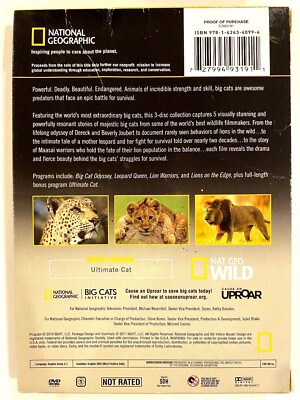 National Geographic: Big Cats Collection (DVD, 2011, 3-Disc Set  