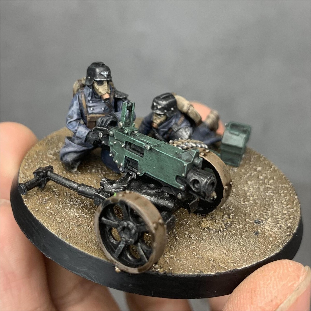 Warhammer 40k commission painted Death Korps of Krieg Heavy Bolter team pack