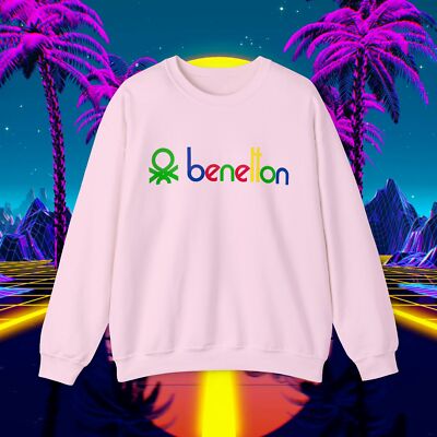 Custom Benetton vintage 1980s design sweatshirt Unisex men women 90s sweater