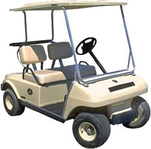 Club Car DS Golf Cart Rear Flip Seat Kit | Factory White Cushions
