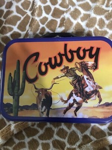 Happy Trails Cowboy Collectible Lunchbox Vintage 1999, clean, no wear