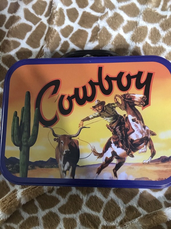 Happy Trails Cowboy Collectible Lunchbox Vintage 1999, clean, no wear