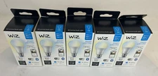 WiZ Smart Light Bulb LED Color Changing 60W 800 Lumens- Lot of 5