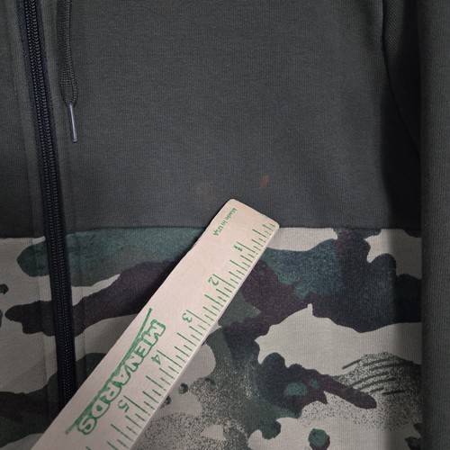 Nike Sudadera con Capucha Camuflada Verde Entrenamiento Para Hombres Mediana Cremallera Completa CU6048-355 *Mancha* - Imagen 3 de 9