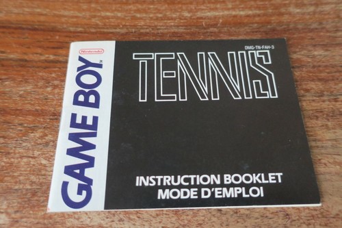 NOTICE  TENNIS     ---- pour GAME BOY - Imagen 1 de 2