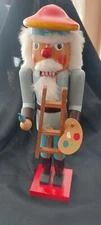 Vintage Albert E Price Products Artist / Painter Nutcracker 14.5” Tall, VTG 