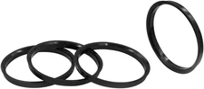 Set of 4 Hub Centric Ring 110Mm OD to 106.10Mm Hub ID, Black Polycarbonate (Whee