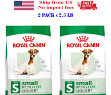 2 Psck Royal Canin Size Health Nutrition Small Adult 8 Dry Dog Food, 2.5 lb