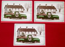 "Truck-En Home", (3) Leanin' Tree Holiday Season Cards, New With (3) Envelopes