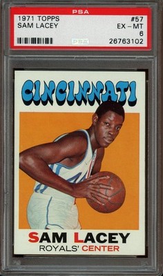 1971 Topps #57 Sam Lacey RC *PSA 6 (EX-MT) *Cincinnati Royals
