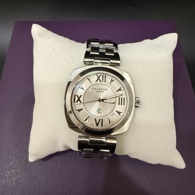 CHARRIOL Geneve ALEXXL Alexandre Collection Cushion-shaped Stainless Steel Watch