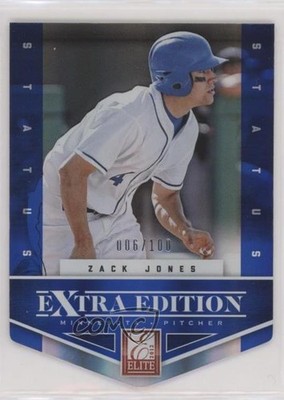 2012 Elite Extra Edition Status Blue Die-Cut 6/100 Zach Jones Zack Jones #45 0q3