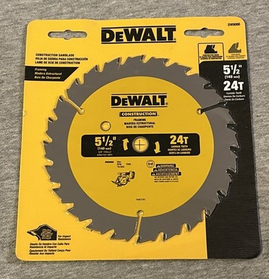 New DeWALT 5 1/2 inch Circular Saw Blade 24 Tooth Carbide Saw Blade