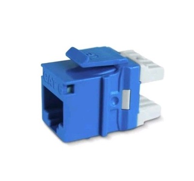 Lot of 15: Signamax Category 6A MT-Series Keystone Jack, T568A/B Wiring, Blue