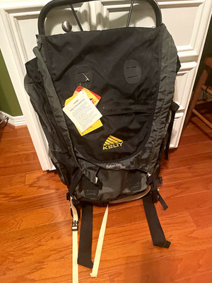 New - Kelty Yukon 3200 Regular External Frame Hiking Backpack Black/Gray Metal