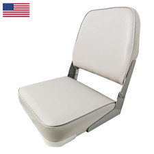Qcunmag Folding Boat Seats Padded Fishing Boat Chair Backrest Marine Bass Jon