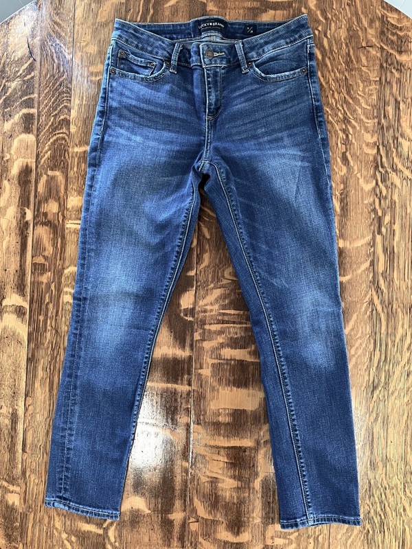 Womens Lucky Brand medium wash Lolita Crop jeans size 6/28