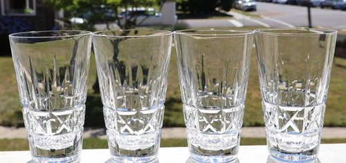 4 WATERFORD KYLEMORE 5" WATER GLASSES TUMBLERS