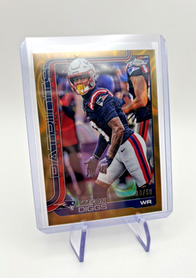 2025 Topps Chrome Stefon Diggs Gold Lava /50 #205
