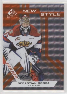 2021 SP Game Used CHL Edition Orange Foilboard 67/99 Sebastian Cossa #NS-SC 0kr0 - Image 1 of 3
