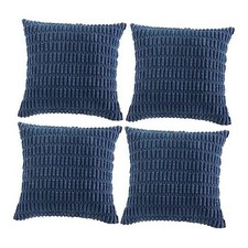 4 Packs Decorative Throw Pillow Covers 24x24 24" x 24" Pack of 4 Dusty Blue