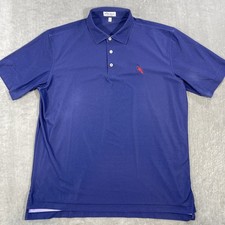 Peter Millar Summer Comfort Mens Large Navy Golf Shirt Polo