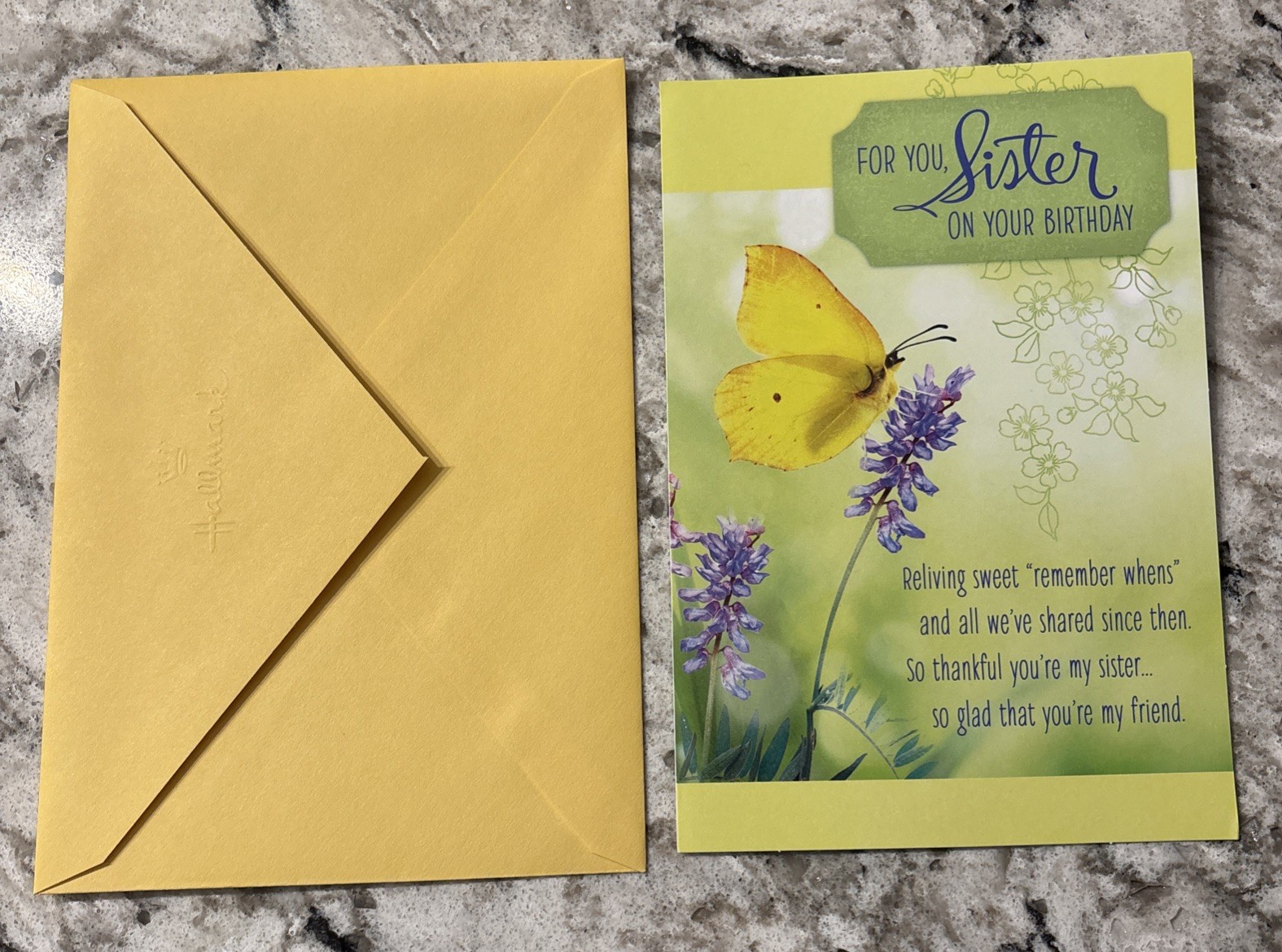 Heartline Birthday Greeting Card for Sister