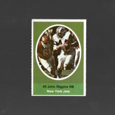 1972 Sunoco NFL Stamps John Riggins New York Jets #NNO Near Mint or Better