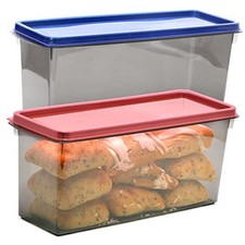 2 Pack Plastic Bread Container, Bread Storage Containers, Food Storage