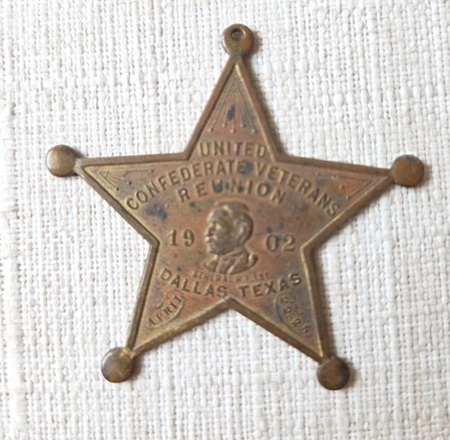 UNITED CONFEDERATE VETERANS REUNION MEDAL~UCV~R E  LEE~CIVIL WAR-DALLAS TX~1902