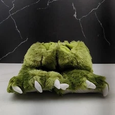 Lazy One Animal Paw Green Dinosaur Kiss Slippers Green sz 9-11(S)