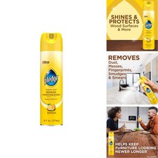 Pledge Enhancing Polish Spray Wood & Stainless Steel Polish - Lemon Scent 9.7oz