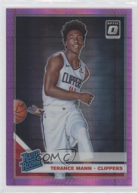 2019 Panini Donruss Optic Rated Rookie Pink Hyper Prizm Terance Mann #165 0nr3