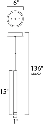 Sleek Picolo 1W Mini Pendant Light with Polished Chrome Finish - Picture 3 of 6